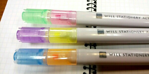 コクヨ　蛍光ペン　蛍光マーカー3本セット　WiLL STATIONERY ACTIC３